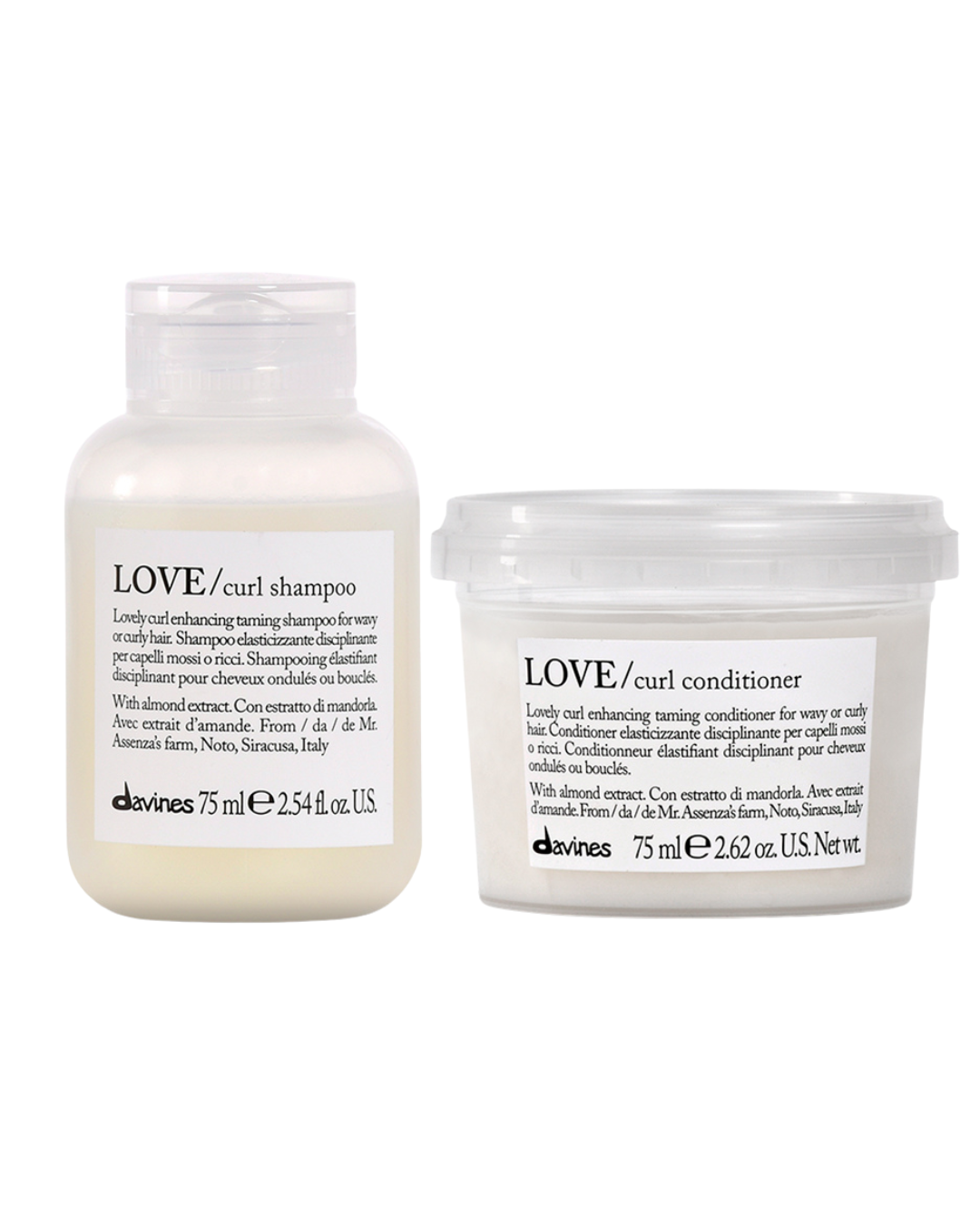 Kit de Viaje LOVE CURL: Shampoo + Acondicionador