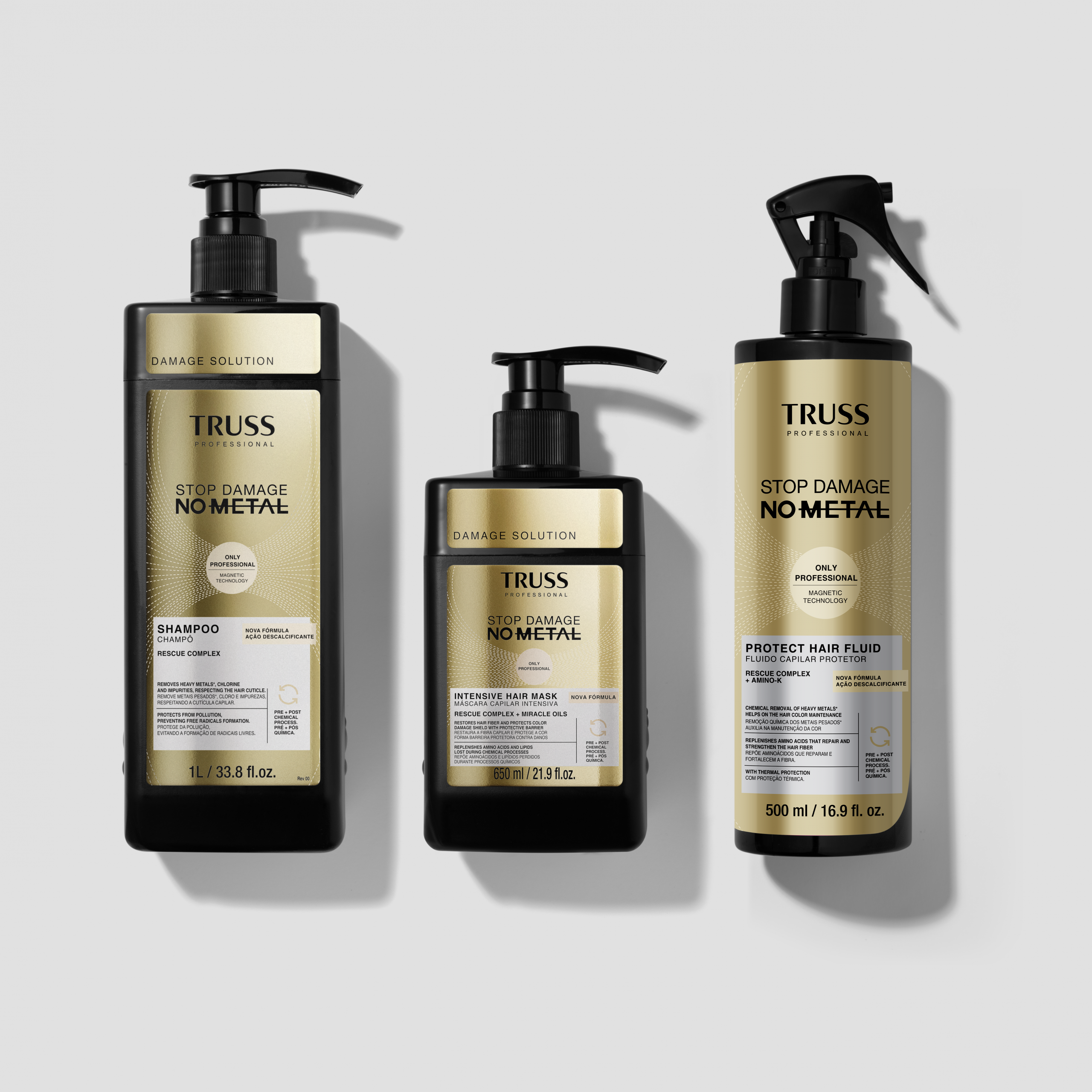 Stop Damage No Metal: Shampoo 1000mL - Imagen 3